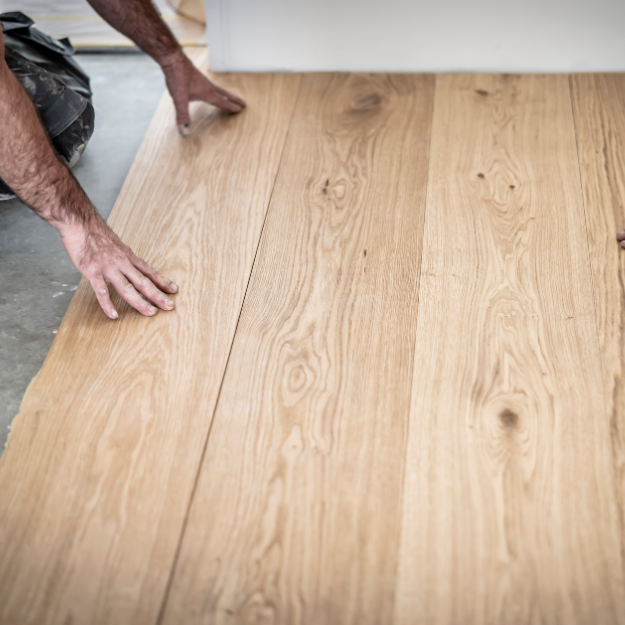 Pose de parquet massif